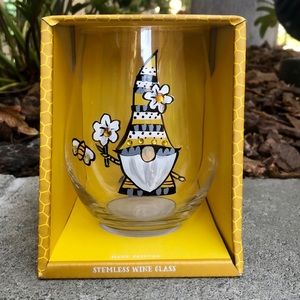 Hand Painted GNOME Wine Stem